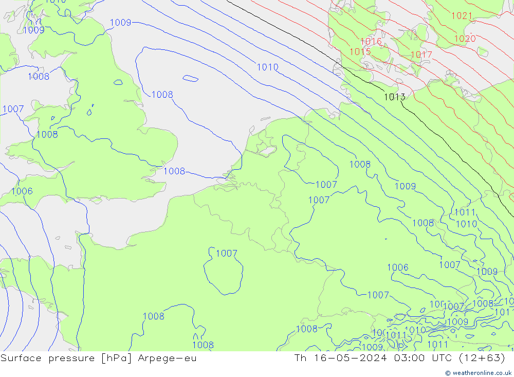 pressão do solo Arpege-eu Qui 16.05.2024 03 UTC