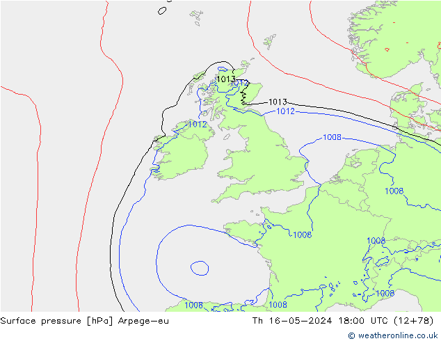ciśnienie Arpege-eu czw. 16.05.2024 18 UTC