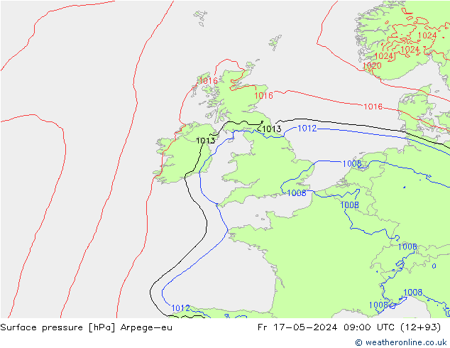 ciśnienie Arpege-eu pt. 17.05.2024 09 UTC