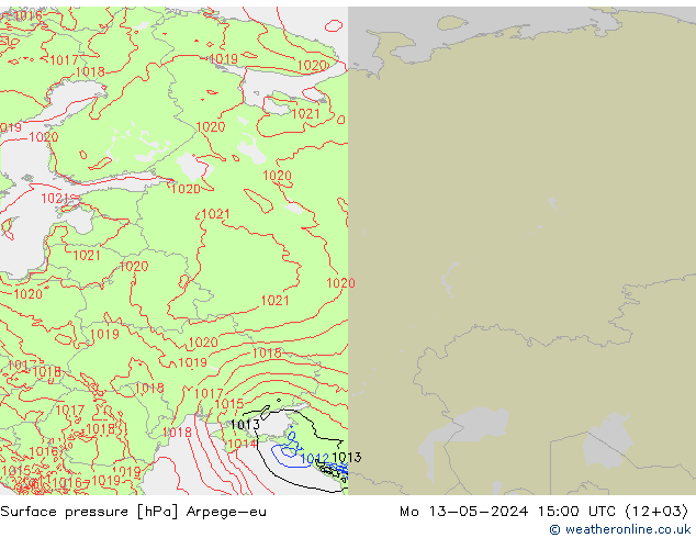Yer basıncı Arpege-eu Pzt 13.05.2024 15 UTC