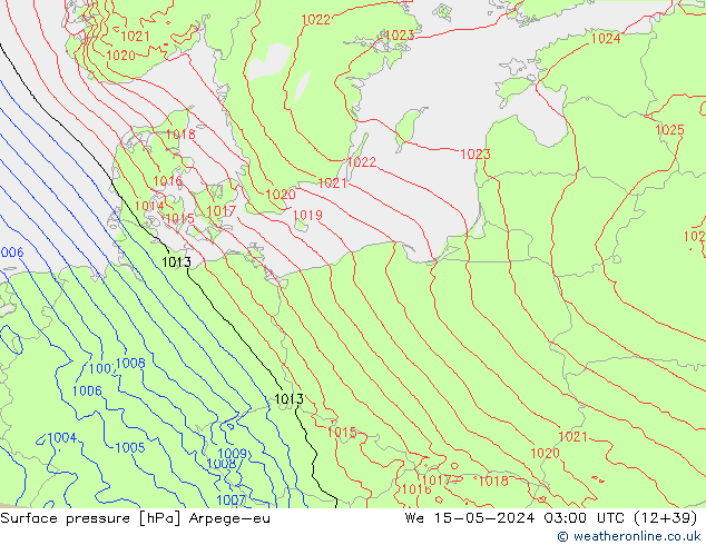 Atmosférický tlak Arpege-eu St 15.05.2024 03 UTC