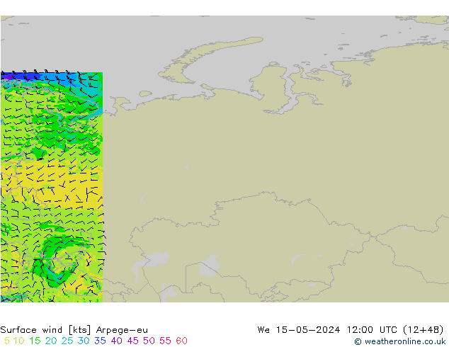 Bodenwind Arpege-eu Mi 15.05.2024 12 UTC