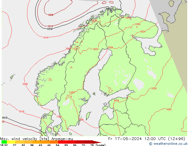 Windböen Arpege-eu Fr 17.05.2024 12 UTC