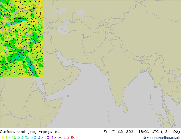 风 10 米 Arpege-eu 星期五 17.05.2024 18 UTC