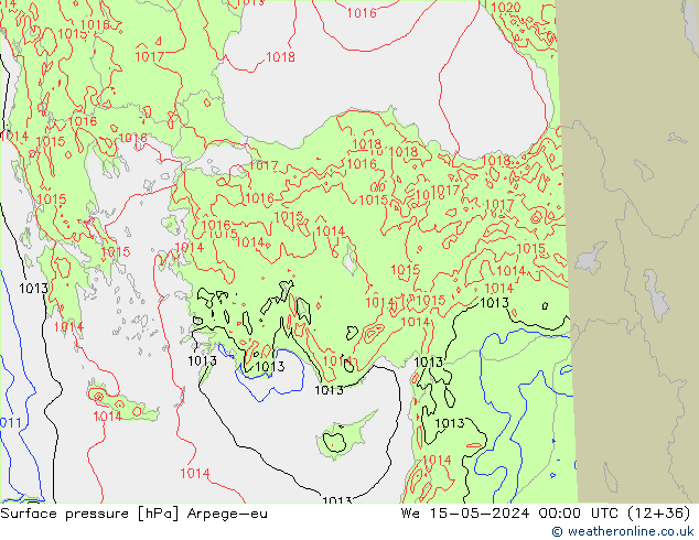 pression de l'air Arpege-eu mer 15.05.2024 00 UTC