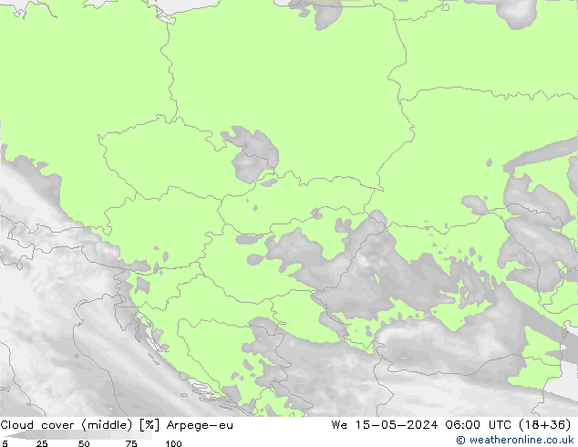 Nubes medias Arpege-eu mié 15.05.2024 06 UTC