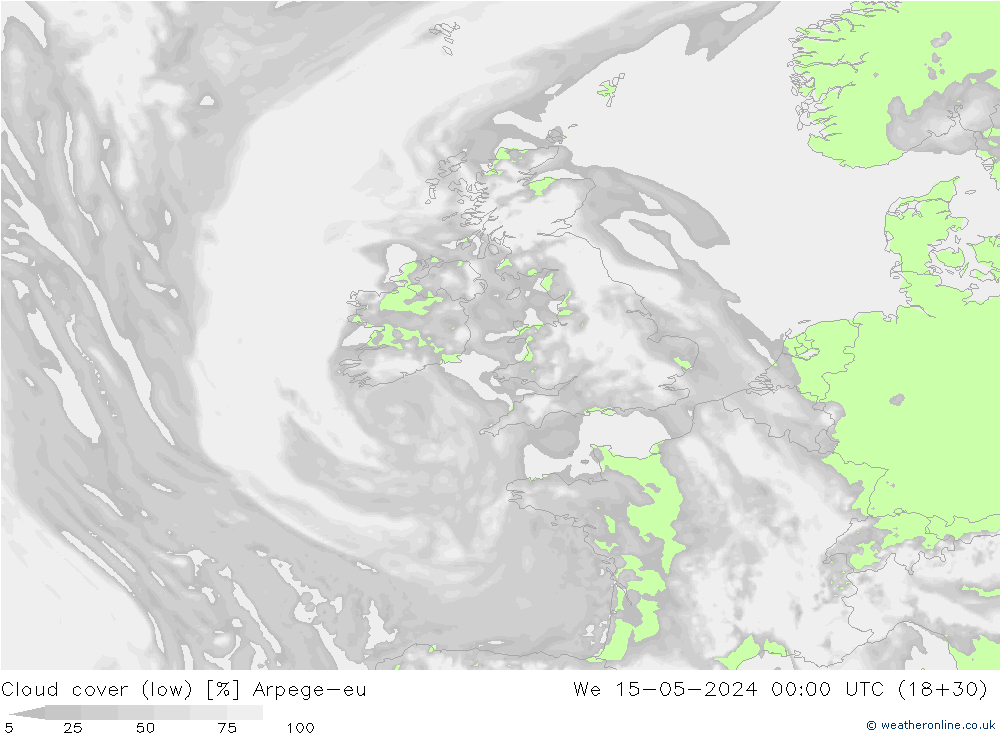 Bulutlar (düşük) Arpege-eu Çar 15.05.2024 00 UTC