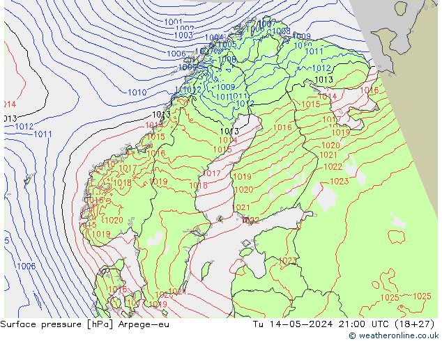 ciśnienie Arpege-eu wto. 14.05.2024 21 UTC