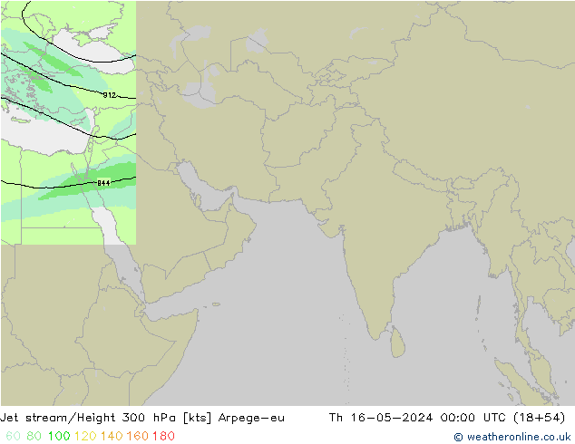 Jet stream Arpege-eu Qui 16.05.2024 00 UTC