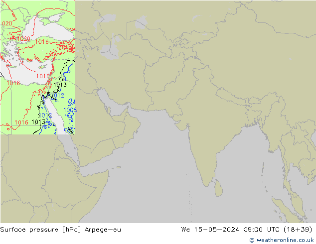 приземное давление Arpege-eu ср 15.05.2024 09 UTC