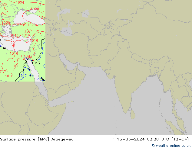 Surface pressure Arpege-eu Th 16.05.2024 00 UTC