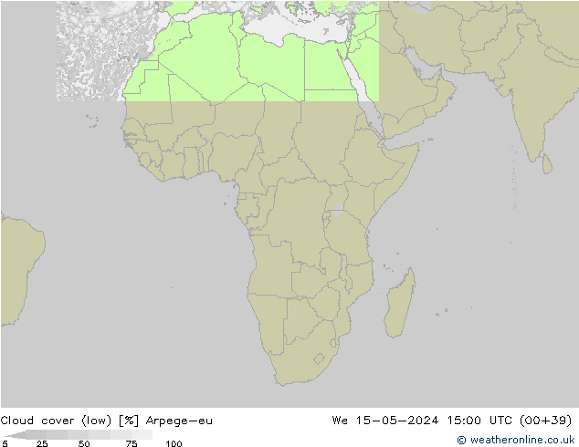 nízká oblaka Arpege-eu St 15.05.2024 15 UTC