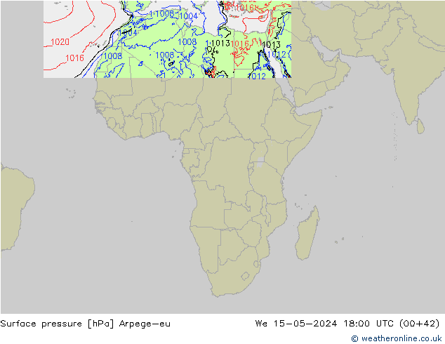 pression de l'air Arpege-eu mer 15.05.2024 18 UTC