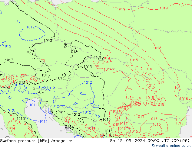 Bodendruck Arpege-eu Sa 18.05.2024 00 UTC