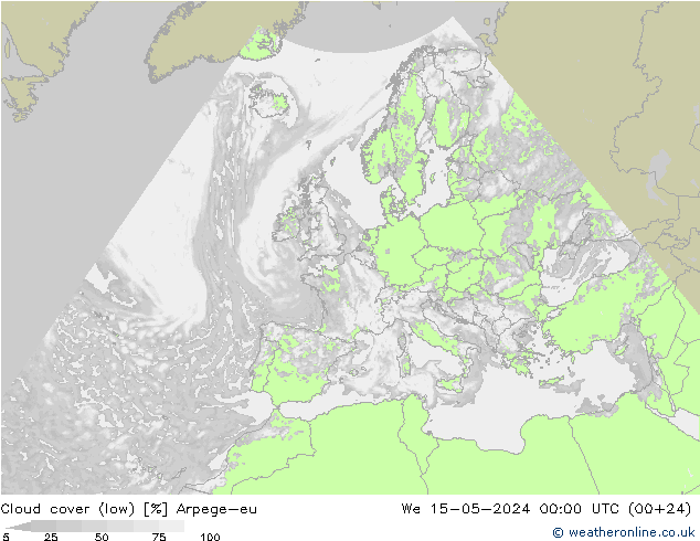 云 (低) Arpege-eu 星期三 15.05.2024 00 UTC