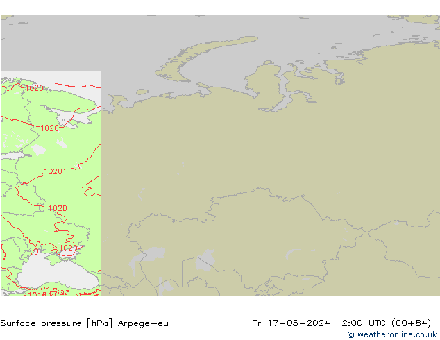 Surface pressure Arpege-eu Fr 17.05.2024 12 UTC