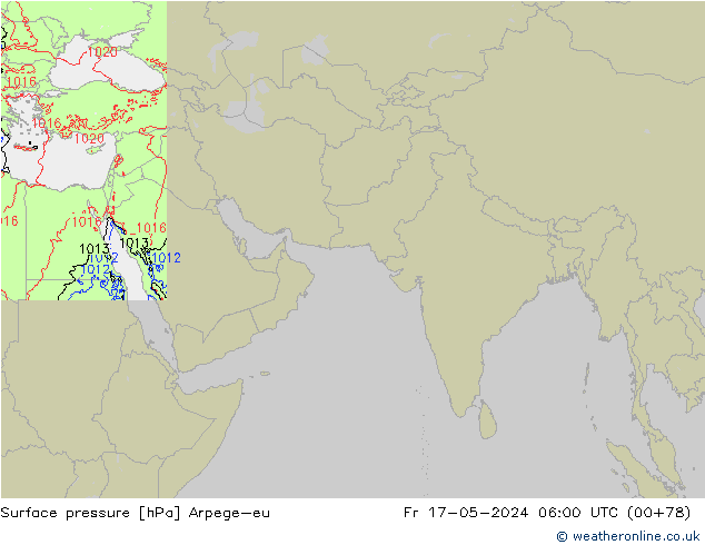 Luchtdruk (Grond) Arpege-eu vr 17.05.2024 06 UTC