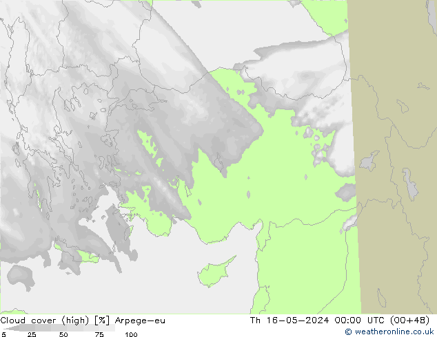nuvens (high) Arpege-eu Qui 16.05.2024 00 UTC