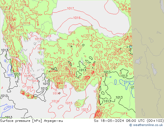 pression de l'air Arpege-eu sam 18.05.2024 06 UTC