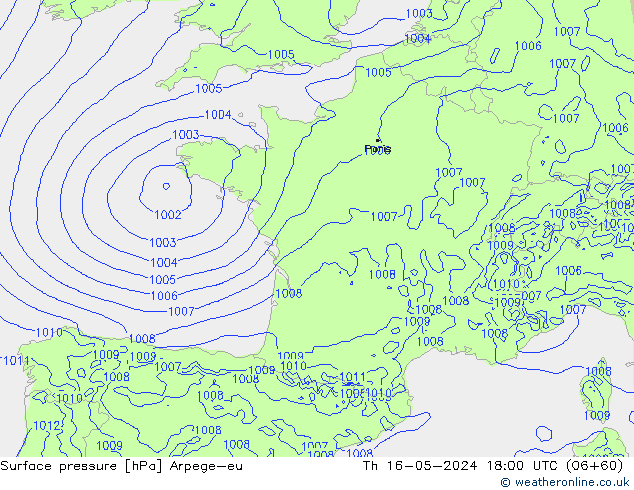 pression de l'air Arpege-eu jeu 16.05.2024 18 UTC