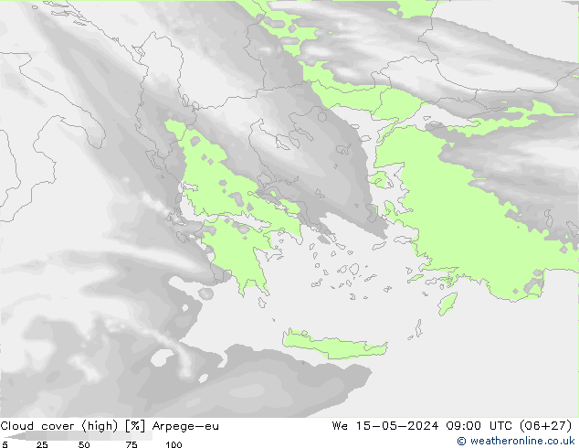 Bulutlar (yüksek) Arpege-eu Çar 15.05.2024 09 UTC