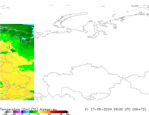 Temperature (2m) Arpege-eu Fr 17.05.2024 06 UTC