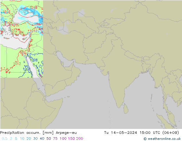 Precipitation accum. Arpege-eu вт 14.05.2024 15 UTC