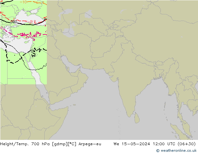 Height/Temp. 700 hPa Arpege-eu  15.05.2024 12 UTC