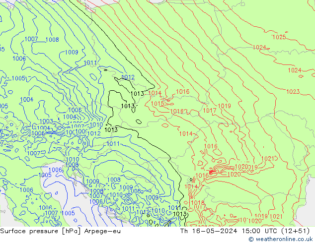 Yer basıncı Arpege-eu Per 16.05.2024 15 UTC