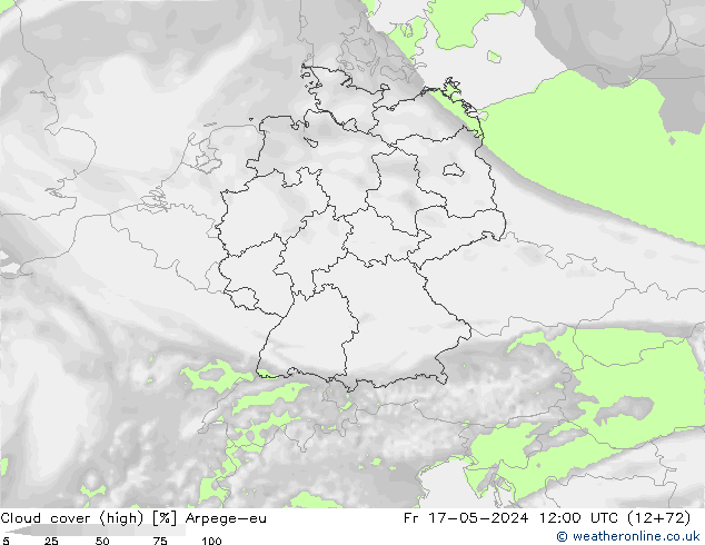 облака (средний) Arpege-eu пт 17.05.2024 12 UTC