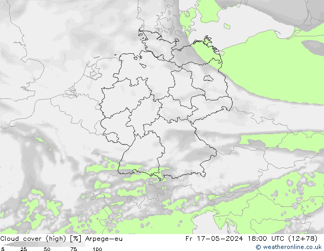 облака (средний) Arpege-eu пт 17.05.2024 18 UTC