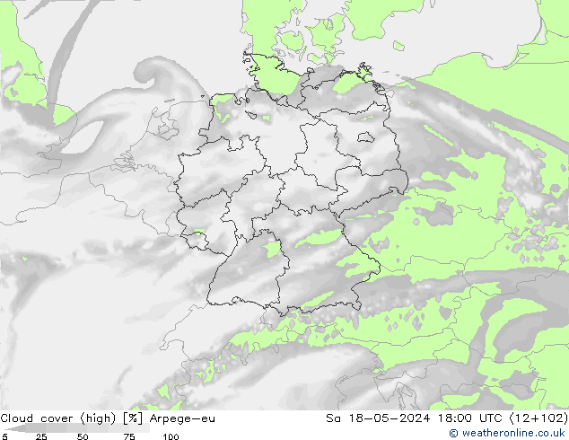 облака (средний) Arpege-eu сб 18.05.2024 18 UTC