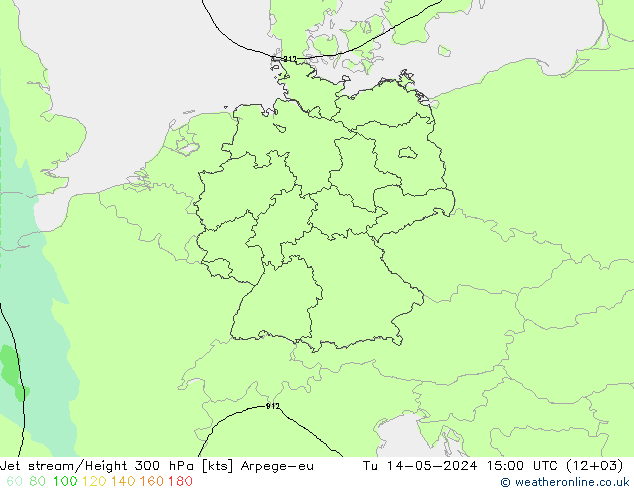 高速氣流 Arpege-eu 星期二 14.05.2024 15 UTC
