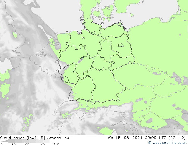 облака (низкий) Arpege-eu ср 15.05.2024 00 UTC