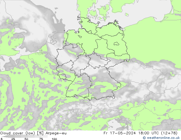 облака (низкий) Arpege-eu пт 17.05.2024 18 UTC