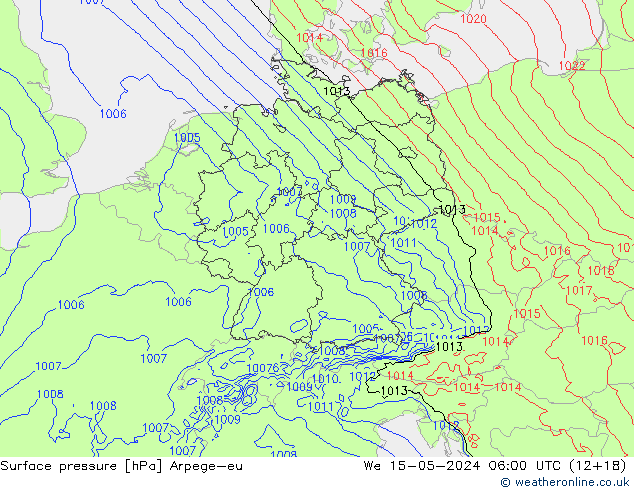 ciśnienie Arpege-eu śro. 15.05.2024 06 UTC
