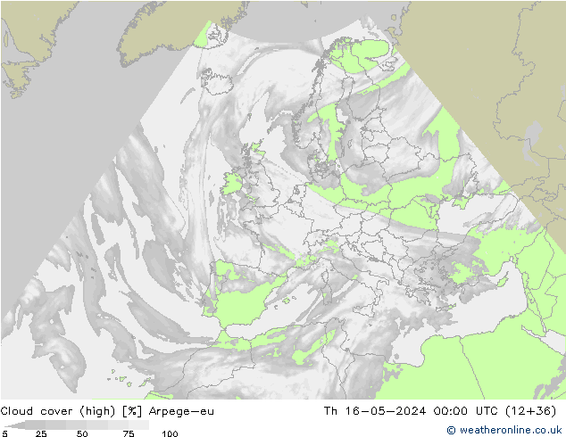 Wolken (hohe) Arpege-eu Do 16.05.2024 00 UTC
