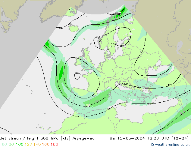高速氣流 Arpege-eu 星期三 15.05.2024 12 UTC