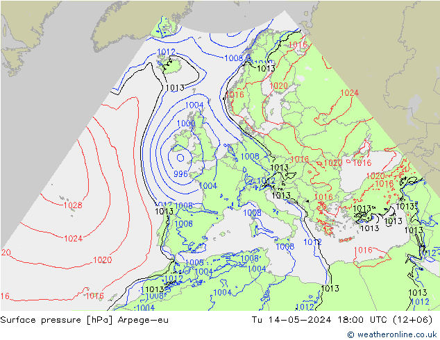 pression de l'air Arpege-eu mar 14.05.2024 18 UTC