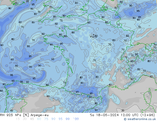 RV 925 hPa Arpege-eu za 18.05.2024 12 UTC