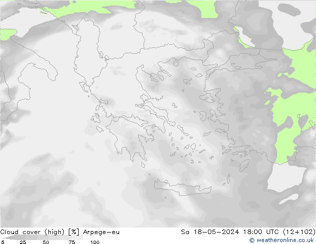 Bulutlar (yüksek) Arpege-eu Cts 18.05.2024 18 UTC