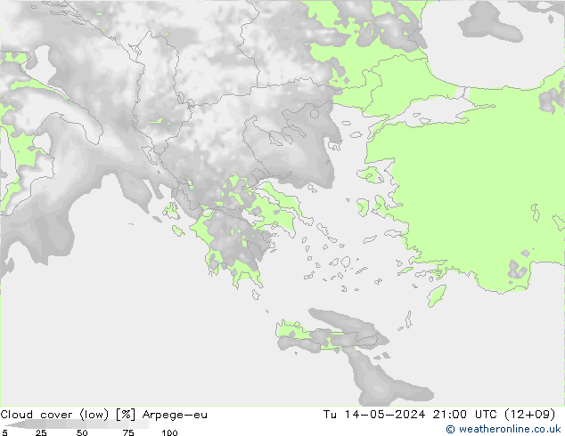 Nubi basse Arpege-eu mar 14.05.2024 21 UTC