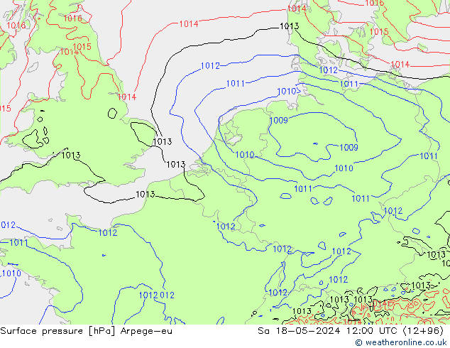 Luchtdruk (Grond) Arpege-eu za 18.05.2024 12 UTC