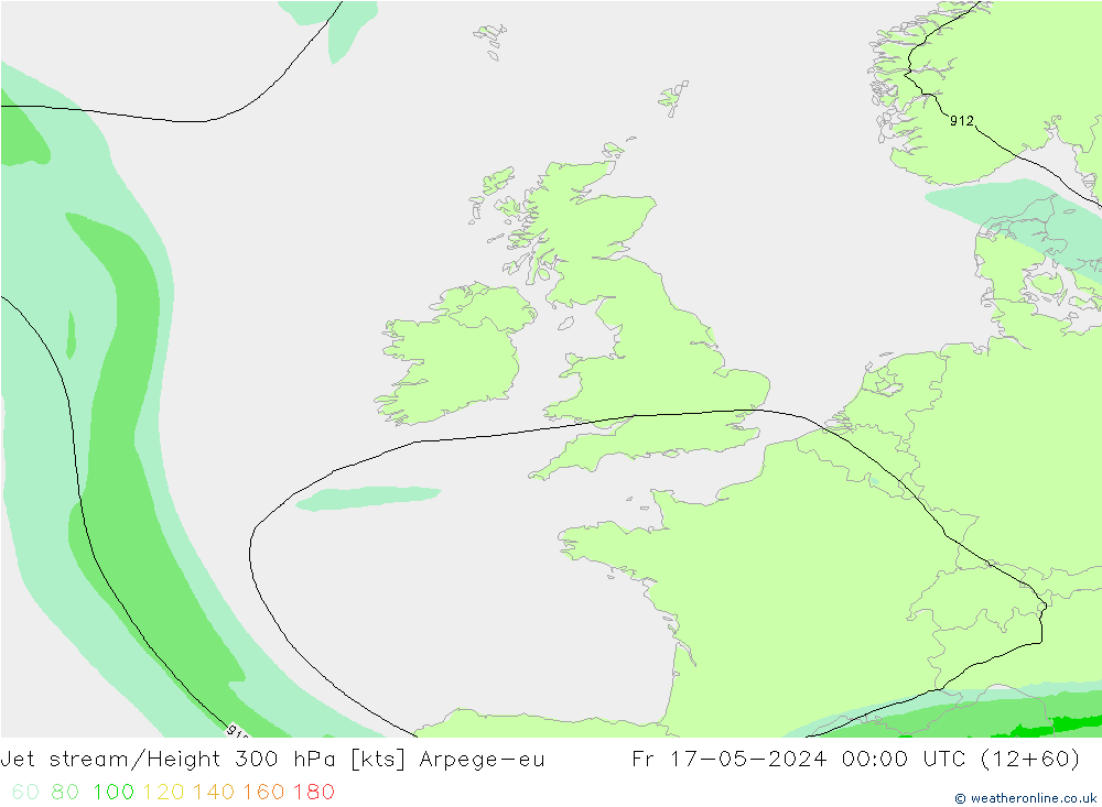 Jet Akımları Arpege-eu Cu 17.05.2024 00 UTC