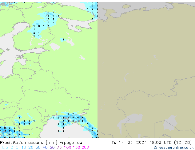 Nied. akkumuliert Arpege-eu Di 14.05.2024 18 UTC