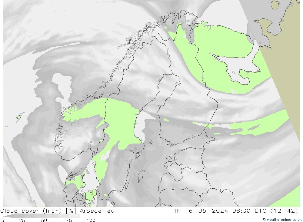 zachmurzenie (wysokie) Arpege-eu czw. 16.05.2024 06 UTC