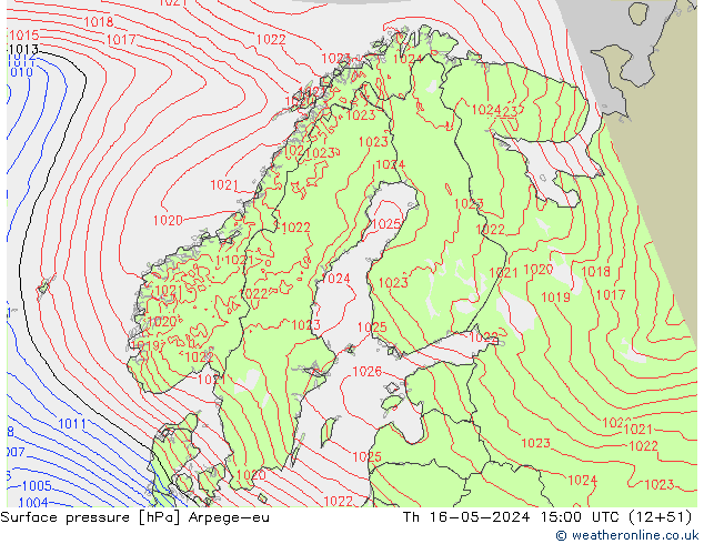 Bodendruck Arpege-eu Do 16.05.2024 15 UTC