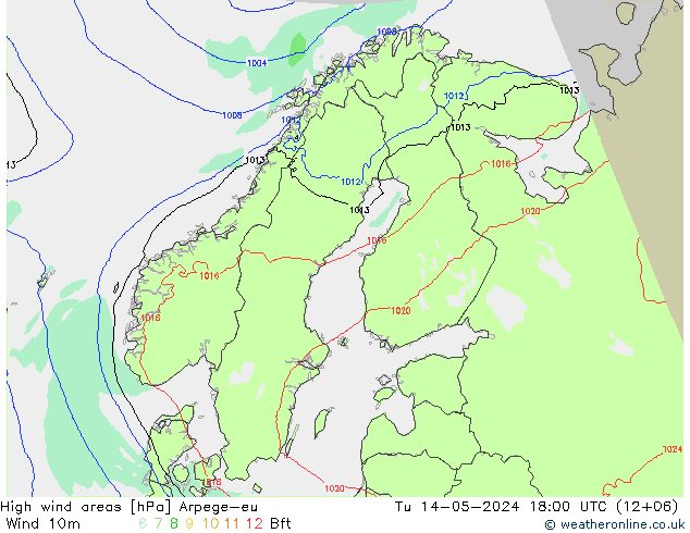 High wind areas Arpege-eu Ter 14.05.2024 18 UTC