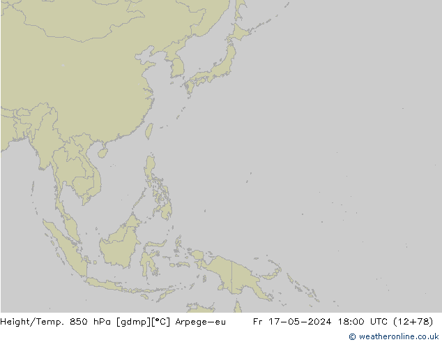 Height/Temp. 850 hPa Arpege-eu  17.05.2024 18 UTC