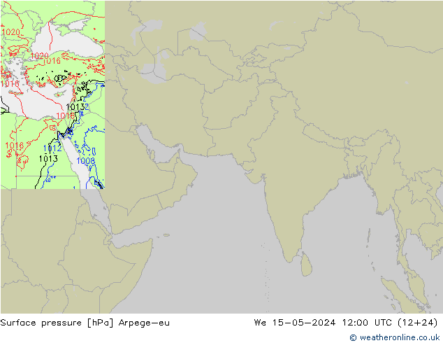 地面气压 Arpege-eu 星期三 15.05.2024 12 UTC